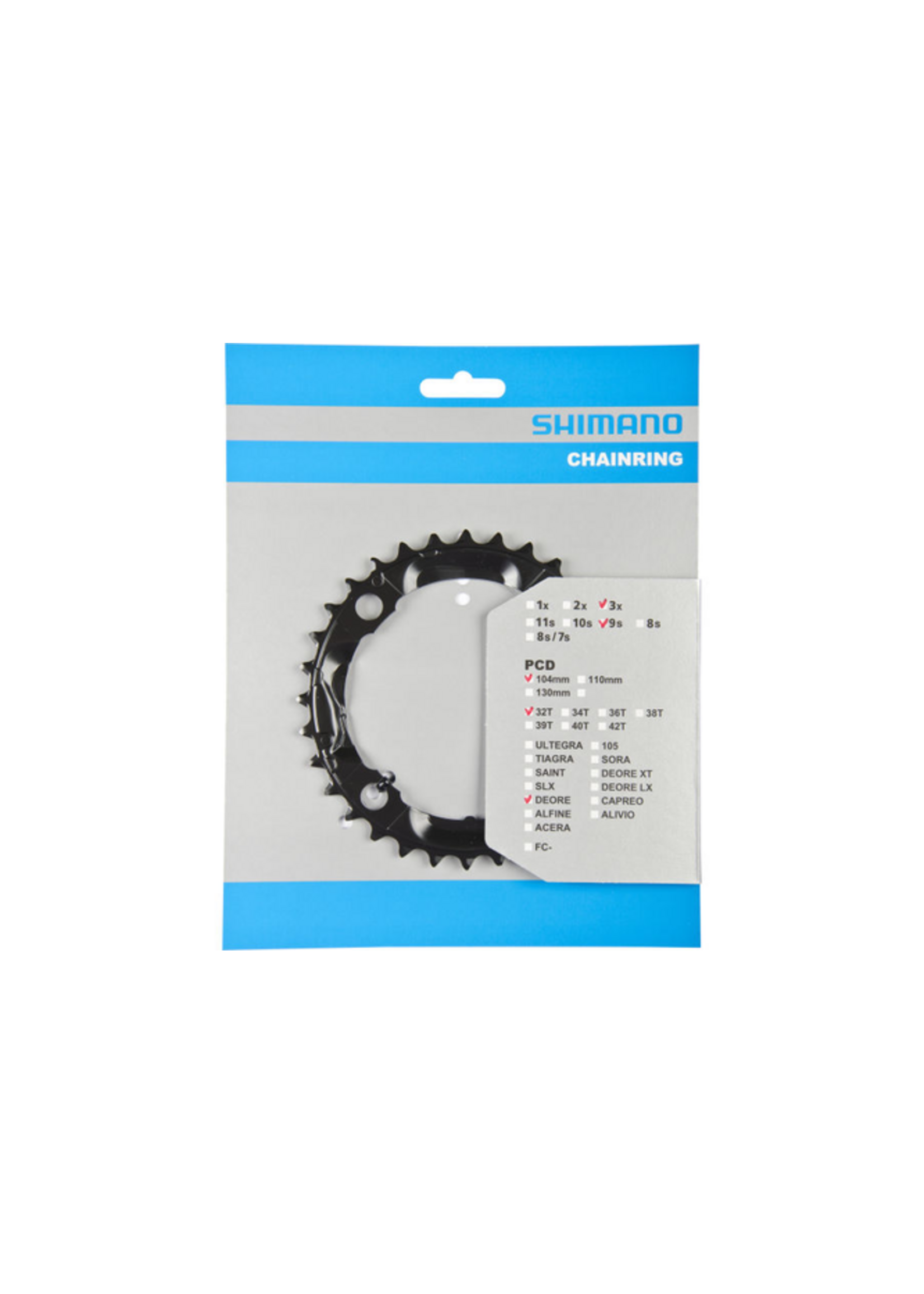 SHIMANO Corona DEORE FC-M590 32T nera