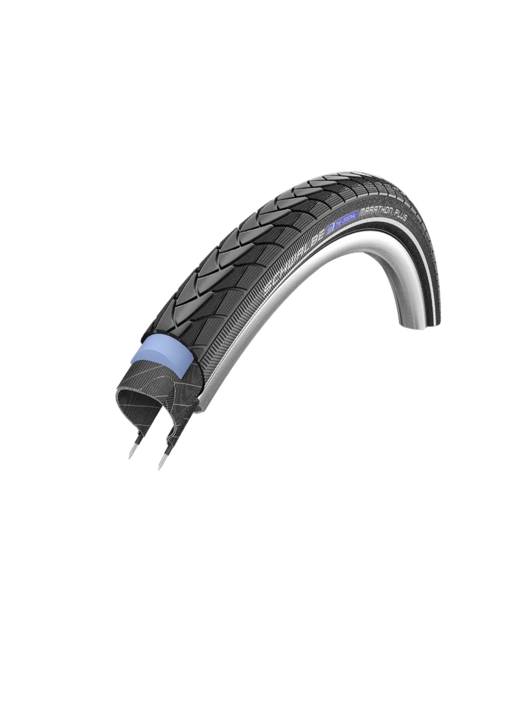 SCHWALBE Pneumatico Marathon Plus 700x38C Starr con banda riflettente nera