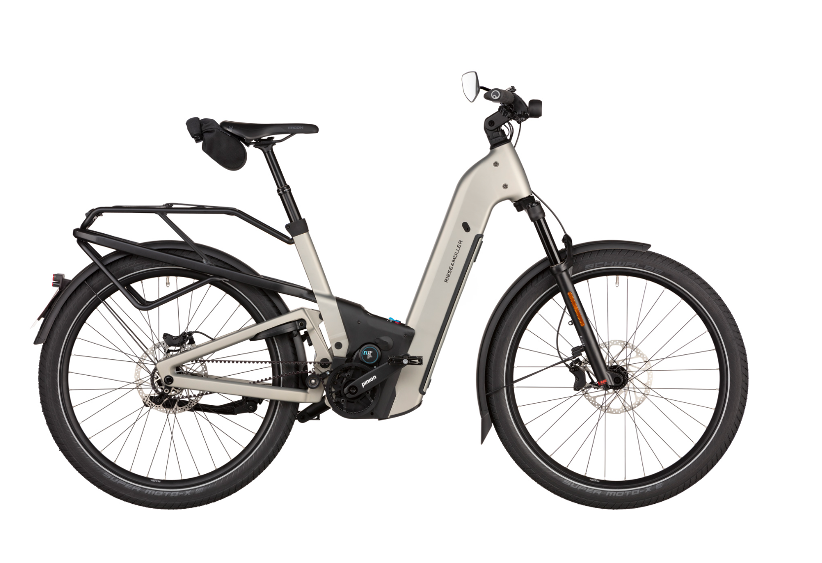 RIESE & MÜLLER Homage5 GT pinion HS (45km/h) rx chip - 51cm warm silver - Test Bike