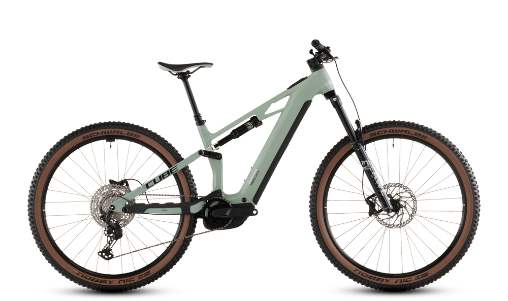 Cube Stereo Hybrid One44 HPC Race 800 Wh E-Bike Fully driedherbs ́n ́black - L