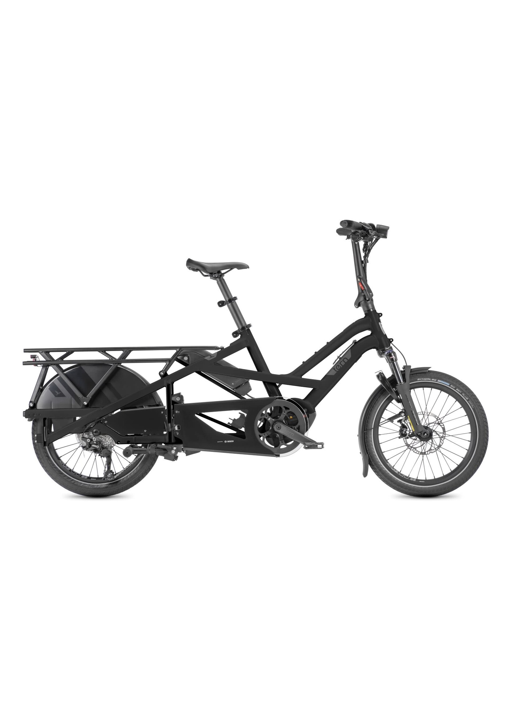 Tern GSD P10 Cargo Line, 500Wh Schwarz, Shimano 1x10, Satin Schwarz