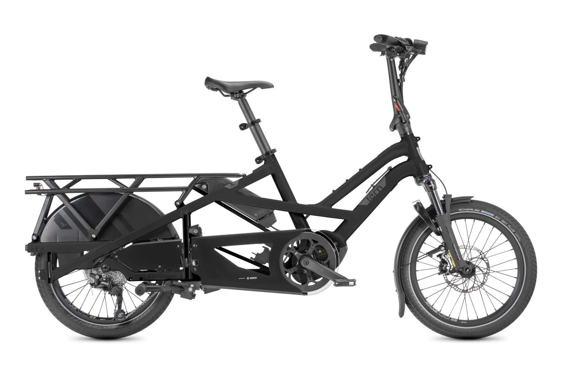 Tern GSD P10 Cargo Line, 500Wh Noir, Shimano 1x10, Satin Noir