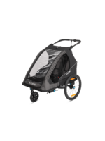 CUBE Remorque pour enfants CUBE Double PURE black'n'grey