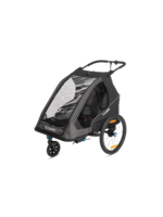 CUBE Rimorchio per bambini CUBE Double PURE black´n´grey