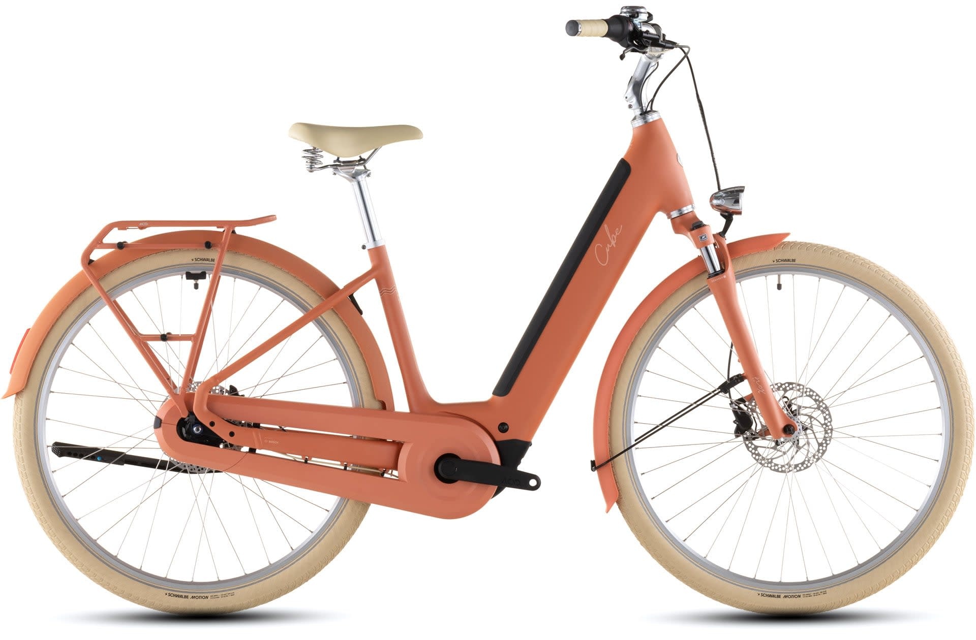 Cube Aruba Hybrid 600 Wh E-Bike Easy Entry papaya ́n ́creme - 46 cm