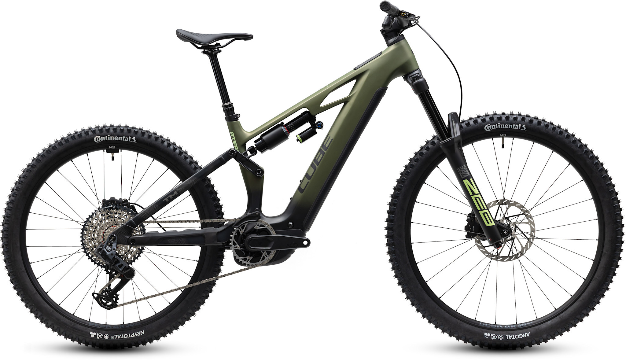 Cube Stereo Hybrid ONE77 HPC TM 800 Wh E-Bike Fully 29" reedgreen ́n ́gills - L