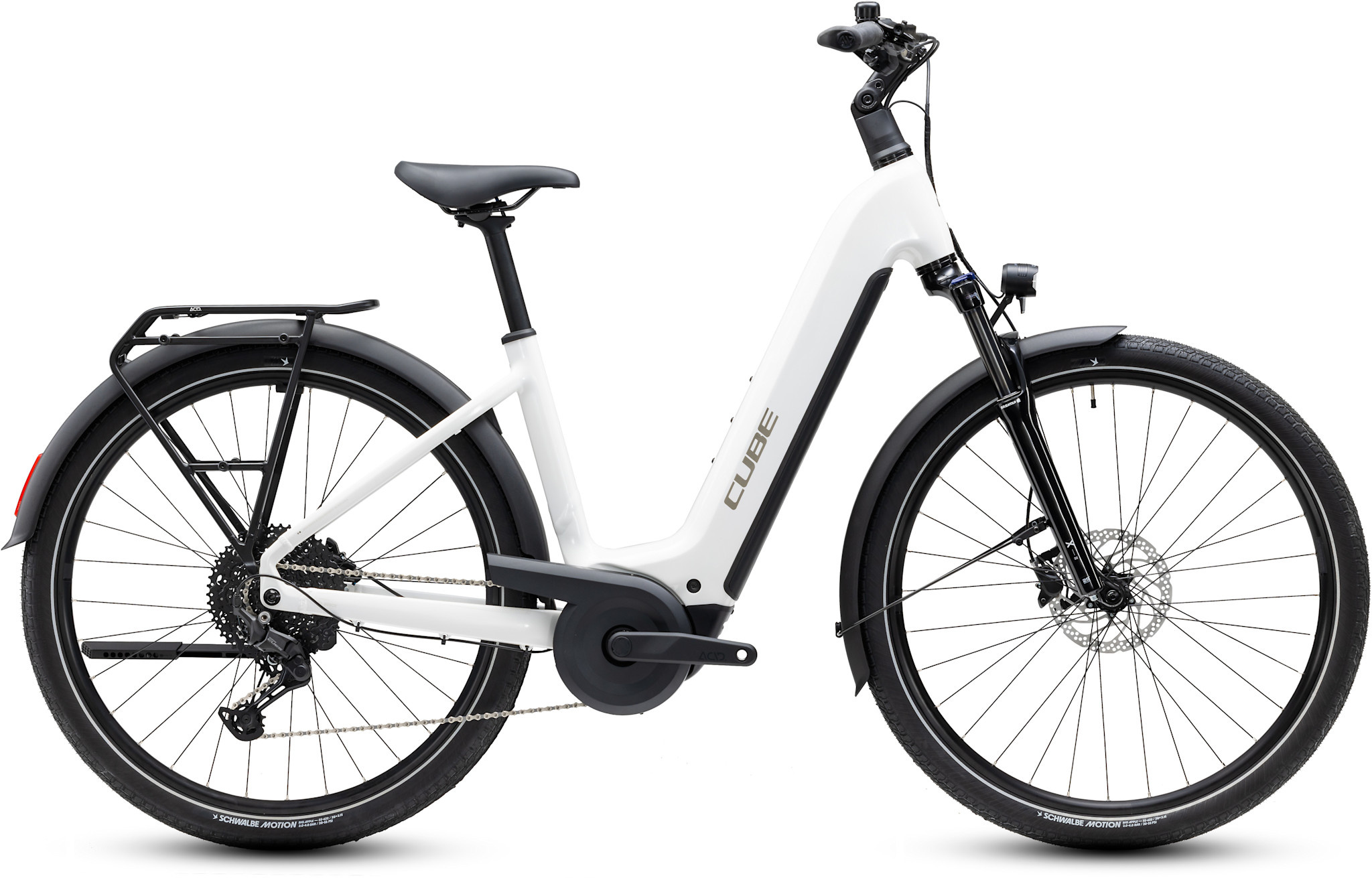 Cube Touring Hybrid One 600 Wh E-Bike Easy Entry 28" metallicwhite ́n ́chrome - 46 cm