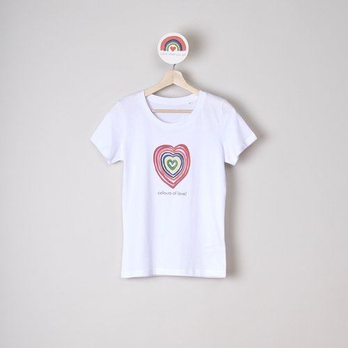 t-shirt woman colours of love t-shirt woman colours of love