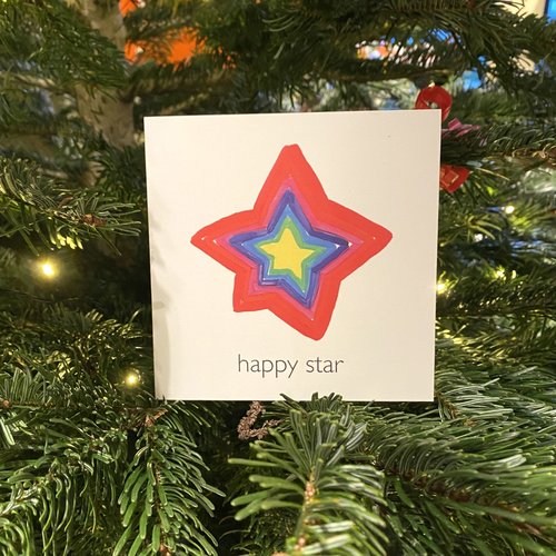 christmas card happy star christmas card happy star