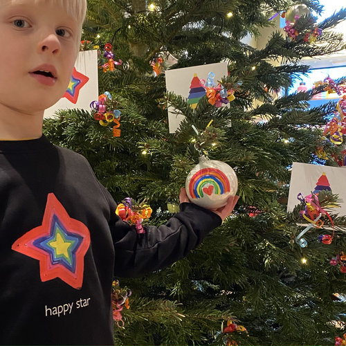 sweater kids black happy star sweater kids black happy star