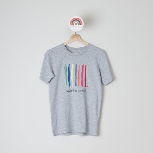 t-shirt unisex grey equal happiness t-shirt unisex grey equal happiness