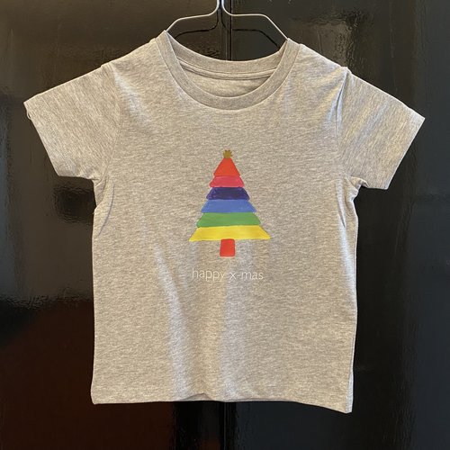 t-shirt kids grey happy x-mas t-shirt kids grey happy x-mas