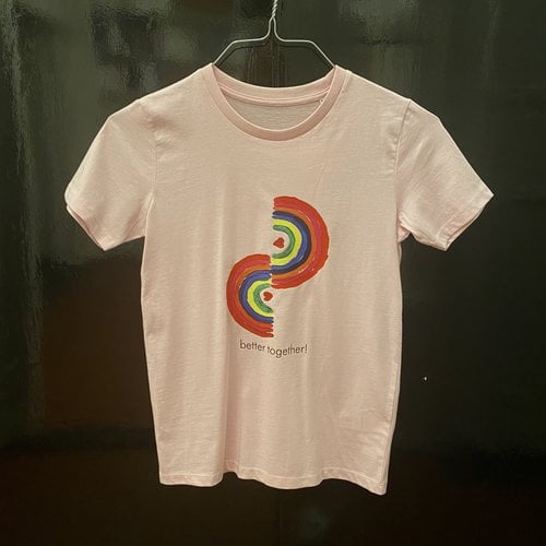 t-shirt kids cotton pink better together t-shirt kids cotton pink better together