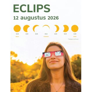 Planetariumvoorstelling Eclips 26 + Kijkmoment + Eclipsbril op maandag 6 juli om 20u30 in de Zirkstraat 36 Antwerpen