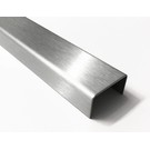 Versandmetall U-Profiel axcxb 10x40x10mm t=1,5mm Länge 2000 mm geschuurd(grid320)