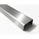 Versandmetall U-Profiel gelijk gezet axcxb 20x40x20 dikte 1,5mm lengte 2500 mm geschuurd(grid320)