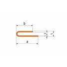 Versandmetall Profil de serrage écart 3mm acier inoxydable a / b 20 / 15mm t = 1.0mm longueur 2000 mm, surface brossé  en grain 320