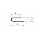 Versandmetall Klemmprofiel Klof 4mm roestvrij Staal axb 20x15mm dikte 1,0mm Lengte 1000mm buitenzijde geschuurd(grid320)