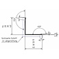 Versandmetall Corniere de protection, pliée trois fois, 100 x 100 x 1,5 mm, longueur 2500 mm surface brossé en grain 320