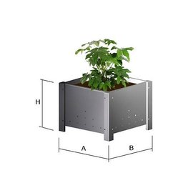 Versandmetall Seau de pot de fleur en acier inoxydable sur pot