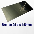 Versandmetall Tôle d'acier inoxydable largeur 25 - 150mm - longueur 2500mm surface brillant 3D