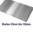 Versandmetall Edelstahlblech 25 - 150mm Breite - 1250mm Länge Korn 320