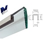 Versandmetall Einfassprofil Brüstungsglas Balkon aus 1,5mm Edelstahl für Glasstärken von 10mm bis 18mm Glas