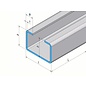 Versandmetall Profil en C en acier inoxydable surface brossé en grain 320 Hauteur 20 mm Largeur c = 30 à 80 mm Longueur 2500 mm