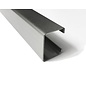 Versandmetall Profil en C acier inoxydable surface brossé en grain 320 hauteur 20 mm largeur c = 30 à 80 mm longueur 2000 mm