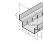 Versandmetall Drainagerinnen ohne Rost,  Linienentwässerung von Oberflächen Form B2 aus Edelstahl Einlaufbreite  90, 120, 140, 190mm