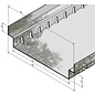Versandmetall Drainagerinnen ohne Rost,  Linienentwässerung von Oberflächen Form B2 aus Edelstahl Einlaufbreite  90, 120, 140, 190mm