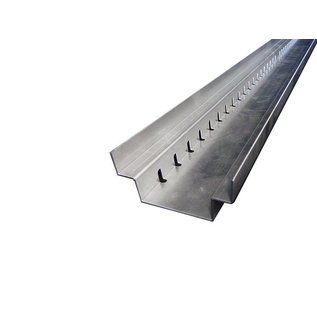 Versandmetall Caniveau de drainage à grille en acier inoxydable  ou Aluminium  Type A  avec grille d'entrée largeur 90 à 190mm