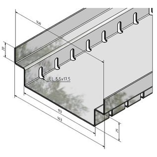 Versandmetall Caniveau de drainage Aluminium  Largeur d'entrée 90 à 190 mm Drainage des surfaces