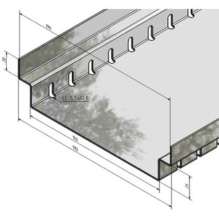 Versandmetall Caniveau de drainage Aluminium  Largeur d'entrée 90 à 190 mm Drainage des surfaces