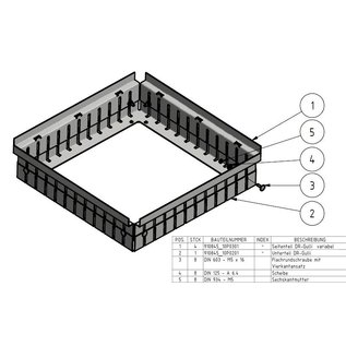 Versandmetall Afvoer Drainage geul montuur Hoogte variabel 70-95mm gemaakt van aluminum met inlaatrooster gemaakt van roestvrij staal