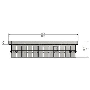 Versandmetall Afvoer Drainage geul montuur Hoogte variabel 70-95mm gemaakt van aluminum met inlaatrooster gemaakt van roestvrij staal