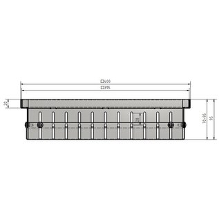 Versandmetall Cadre de l'égout variable 70-95mm, en aluminium, avec grille d'entrée en acier inoxydable