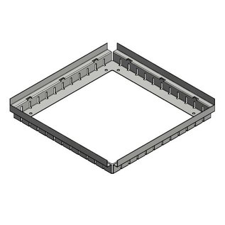 Versandmetall Cadre de l'égout fixe en aluminium 1,5mm, sans grille d'entrée