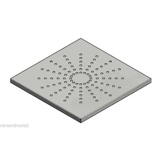 Versandmetall Cadre de l'égout avec grille d'entrée, acier inoxydable 1,5mm, poli exteriéur en grain 320