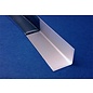 Versandmetall RVS 304 Hoekprofiel Hoekstrip L-Profiel roestvrij Staal, gezet gelijkzijdig 90° Lengte tot1500 mm