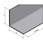 Versandmetall RVS 304 Hoekprofiel Hoekstrip L-Profiel roestvrij Staal, gezet gelijkzijdig 90° Lengte tot 1250 mm