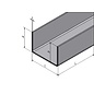 Versandmetall Profil encadrement en U, en acier inoxydable de 1,0mm, longueur 2500mm, pour verre de 8 jusqu'à 12,52mm