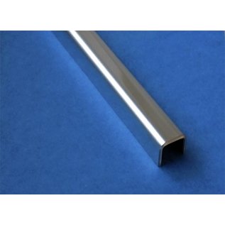 Versandmetall Glas Einfassprofil U-Profil Edelstahl bis Länge 2000mm von 8mm bis 12,52mm Glas