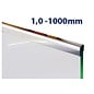 Versandmetall Glas Einfassprofil U-Profil Edelstahl bis Länge 1000mm von 8mm bis 12,52mm Glas