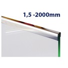 Versandmetall Glasrandprofiel U-Profiel, 1,5 mm roestvrij Staal, tot met Lengte 2000 mm, Gasdickte van 8 mm tot 12,52 mm kopen
