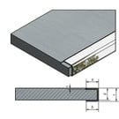 Versandmetall Profil encadrement Inox 1,0mm, pour panneaux avec fraisage