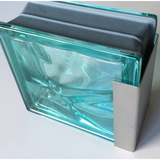 Versandmetall Profil encadrement pour briques de verre, en acier inoxydable de 2,0mm, longueur jusqu'à 2500mm