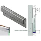 Versandmetall Systéme supports de verre 1mm,  Ensemble d'assemblage a 2 pieces c=11mm, pour verres de 8 jusqu'à 8,52mm