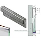 Versandmetall Glasrandprofiel system Glas 1,0mm Kombiset met 2 onderdeelen c = 11 mm voor 8 tot 8,52mm dickte van Glas