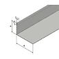 Versandmetall Grindkeringsprofiel Grindprofiel klein dubbele bovenrand roestvrij Staal niet geperforeerd hoogte 40 - 75 mm